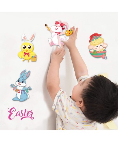 24pcs Easter Make a Face Stickers Make Your Own Easter Bunny Chicken Egg Carfts for Kids Boys Girls Easter Basket Stuffers Pa...