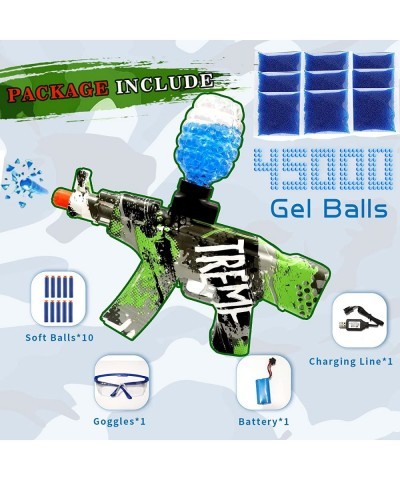 Electric Gel Ball Blaster Splatter Ball Blaster with 45000 Water Beads Gel Water Ball Toy for Outdoor Activities Shooting Tea...