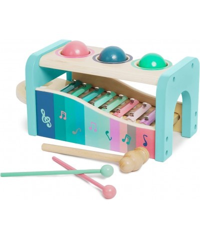 Musical Pounding Toy for Educational Play Wooden Montessori Baby Musical Toys with Hammer and Slide Out Xylophone for Toddler...