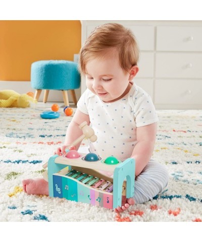 Musical Pounding Toy for Educational Play Wooden Montessori Baby Musical Toys with Hammer and Slide Out Xylophone for Toddler...