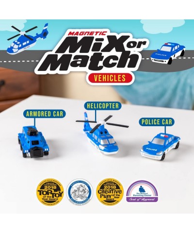 Mix or Match Vehicles Magnetic Toy Play Set Police $61.81 Play Figure Playsets