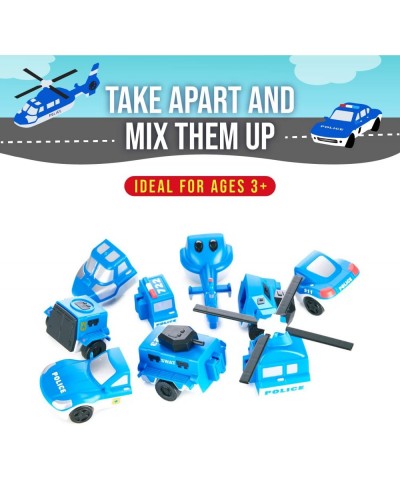 Mix or Match Vehicles Magnetic Toy Play Set Police $61.81 Play Figure Playsets