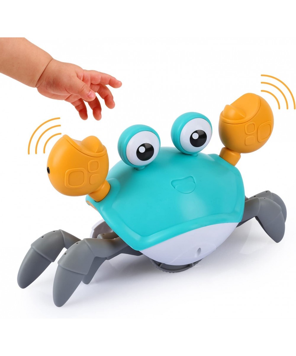 Crawling Crab Baby Toys with Music & Light Tummy Time Interactive Toddler Toy Automatically Avoid Obstacles for Boys or Girls...