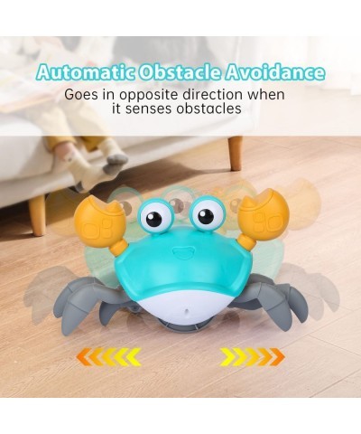 Crawling Crab Baby Toys with Music & Light Tummy Time Interactive Toddler Toy Automatically Avoid Obstacles for Boys or Girls...