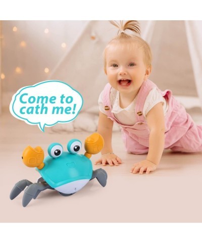 Crawling Crab Baby Toys with Music & Light Tummy Time Interactive Toddler Toy Automatically Avoid Obstacles for Boys or Girls...