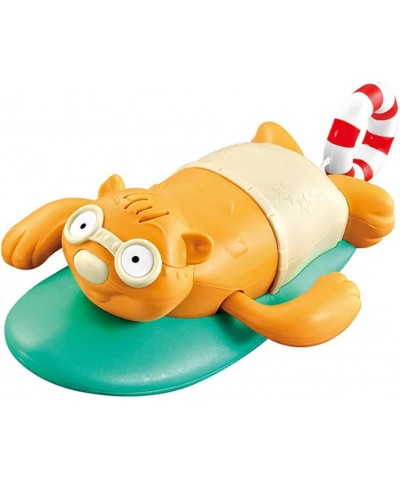 Pull String Baby Bath Toy Pull & Go Beaver Cute Surfing Beaver Swimming Beaver Windup Clockwork Bathtub Toy for Toddlers (Bei...