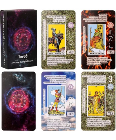 Beginner Tarot Cards with Meanings on Them Keywords Reversed Chakra Planet Zodiac Element Yes or No Affirmations $31.52 Fortu...