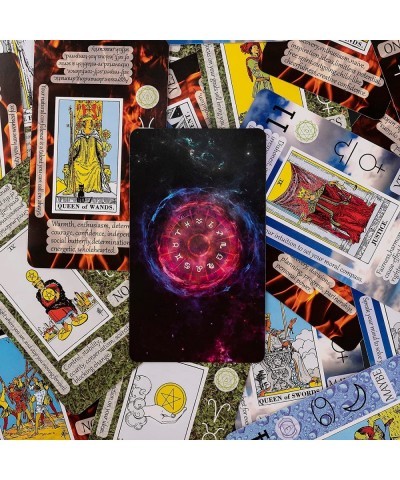 Beginner Tarot Cards with Meanings on Them Keywords Reversed Chakra Planet Zodiac Element Yes or No Affirmations $31.52 Fortu...