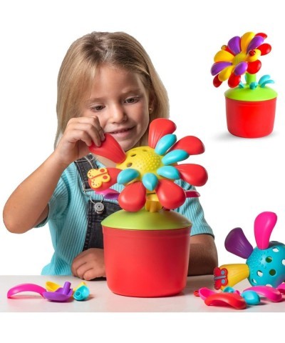 FlowerPop Flower Building Toy Set 40 Pc - Girl Toys Ages 3 4 5 6 | Flower Garden STEM Toys | Unique Gifts for Girls - Creativ...