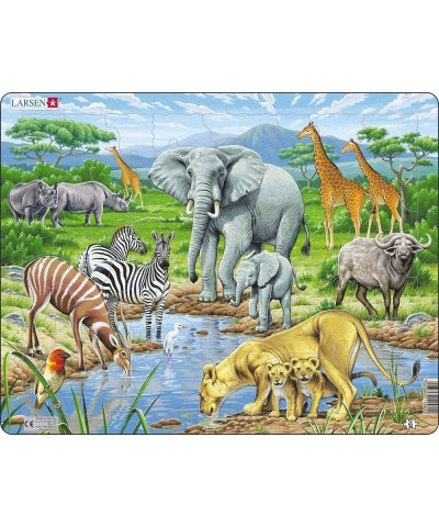 Puzzles African Savannah 65 Piece Children's Jigsaw Puzzle $21.56 Jigsaw Puzzles