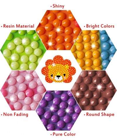 Diamond Kit Arts and Crafts for Kids Painting Stickers Kits with 4 Different Animal Gem Stickers 28 Packs Valentines Day Craf...