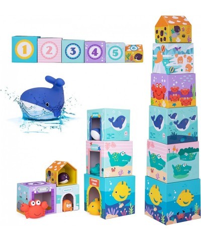 Ocean Sorting & Stacking Toys for Toddlers 1-3 – Educational Number Blocks Toys with Bathtub Toys for Boys & Girls – Our Mont...