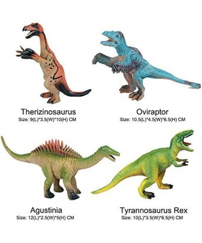 Animal Figures 4 pcs Realistic Plastic Dinosaur Toy Set Includes Therizinosaurus Oviraptor etc. Science Project Learning Educ...