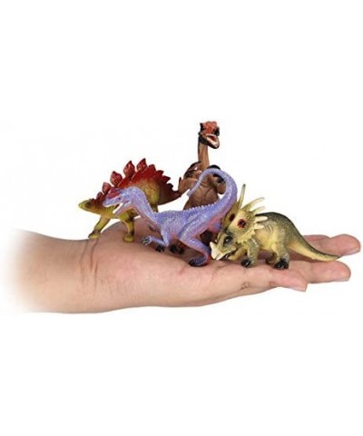 Animal Figures 4 pcs Realistic Plastic Dinosaur Toy Set Includes Therizinosaurus Oviraptor etc. Science Project Learning Educ...