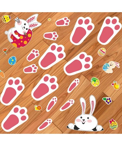 Easter Stickers Bunny Crafts Decorating for Kids - 170 Easter Colorful Stickers with Cute Bunny Footprints Colored Eggs Chick...