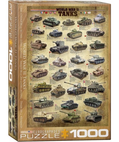 Tanks of WWII 1000 Piece Puzzle Brown $43.19 Jigsaw Puzzles