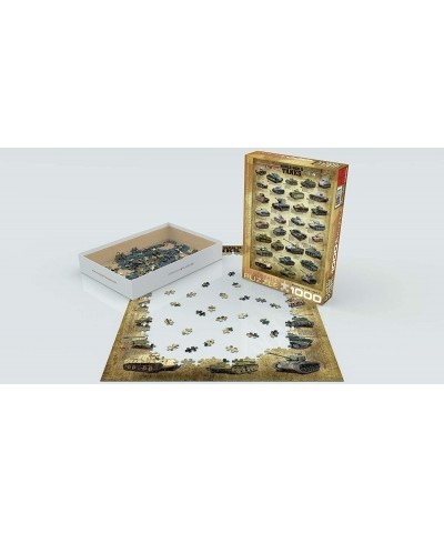 Tanks of WWII 1000 Piece Puzzle Brown $43.19 Jigsaw Puzzles