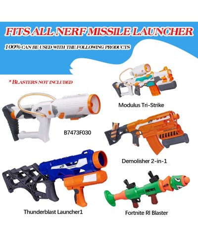 Mega Missile-Refill for Nerf N-Strike Elite Series 6 Packs Compatible Darts Foam Rockets Bullets for Nerf Blaster Gun - (Oran...