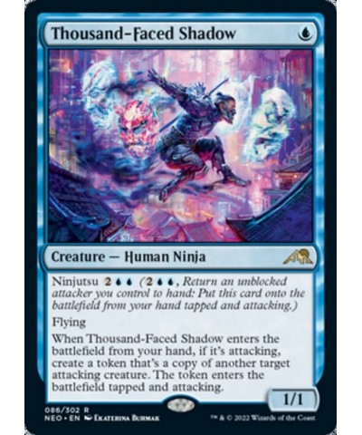 Magic: the Gathering - Thousand-Faced Shadow (086) - Foil - Kamigawa: Neon Dynasty $11.03 Trading Cards & Accessories