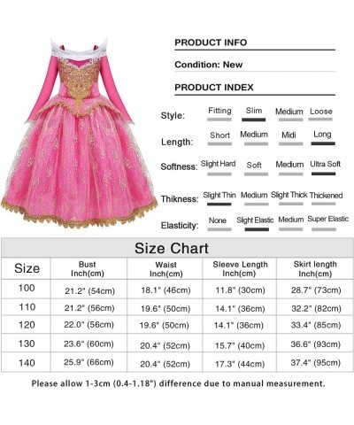 Princess Toddler Girls Aurora Costume Dress Up Set Kids Halloween Christmas Birthday Party Outfit $56.43 Kids' Costumes