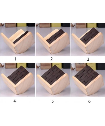 Wooden Brain Teaser Puzzle Cube Wooden Puzzles T-Shaped Jigsaw Logic Puzzle Educational Toy for Kids and Adults (Wine) $18.78...