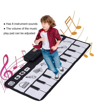 Musical Piano Mat 80 X 30cm Foldable Kids Piano Keyboard Floor Carpet Toy Electronic Musical Instrument Educational Toys with...