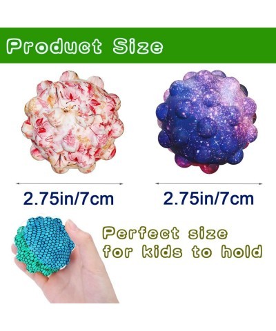 3D 4pcs Fidget Ball Fidget Sensory Ball Toss Game Fidget Game Toy Stress Reliever Pop Ball Fidget Toy Set Push Pop Bubbles Br...