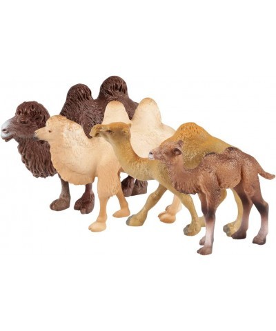 4Pcs Camel Toy Figurines Set Wild Animal Figurines Set Realistic Camel Toy Figurine Play Figure Playsets Birthday Gift for Ki...