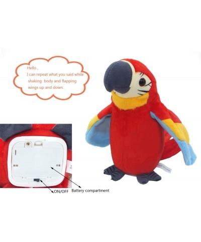 Talking Parrot Plush Toy Repeat What You Say Funny Kids Stuffed Toys Birthday Gift Kids Early Learning Animal Toy Electronic ...