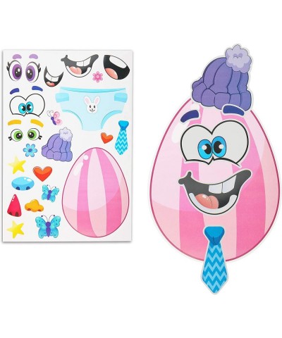 36 Pieces Easter Make A Face Sticker Sheets with Easter Eggs Themed Make Your Own Mix and Match Stickers Sheets Easter Kids P...