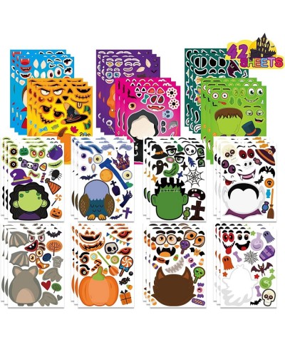 42 Sheets Halloween Party Games Stickers for Kids Make Your Own Halloween Stickers-Halloween Characters Stickers for Kids Jac...