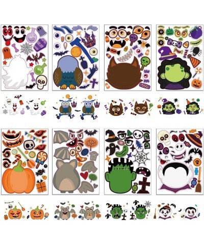 42 Sheets Halloween Party Games Stickers for Kids Make Your Own Halloween Stickers-Halloween Characters Stickers for Kids Jac...