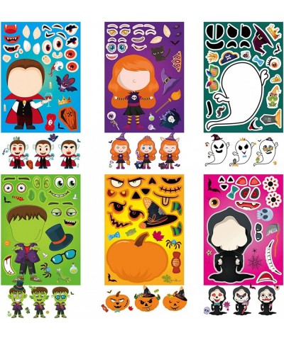 42 Sheets Halloween Party Games Stickers for Kids Make Your Own Halloween Stickers-Halloween Characters Stickers for Kids Jac...