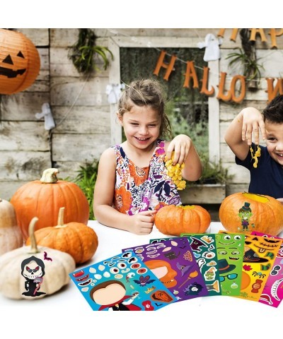 42 Sheets Halloween Party Games Stickers for Kids Make Your Own Halloween Stickers-Halloween Characters Stickers for Kids Jac...