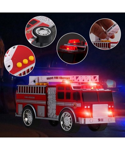 3-in-1 True Hero Emergency Rescue Vehicles Kids Toy Cars Playset - Ambulance Fire Truck and Police Car with 3-Button LED Ligh...