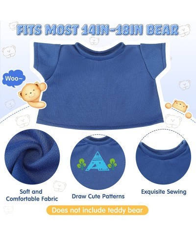 6 Pcs Basic Tee Shirt Bear Clothes Classic Stuffed Animal T Shirt Plush Bear T Shirt Crew Neck Bear Clothes for Stuffed Bears...