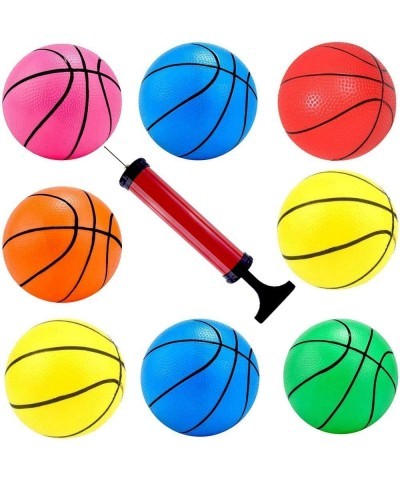 6.3 Inches Toy Basketballs 8 Balls Assortment with Pump Coloful Kids Mini Toy Rubber Basketball for Kids Teenager Basketballs...