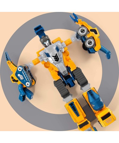 Toddler Robot Construction Vehicles Set – 5Pcs Transforming Robots for Kids - Magnetic Toys with Durable Connectors – Easy DI...