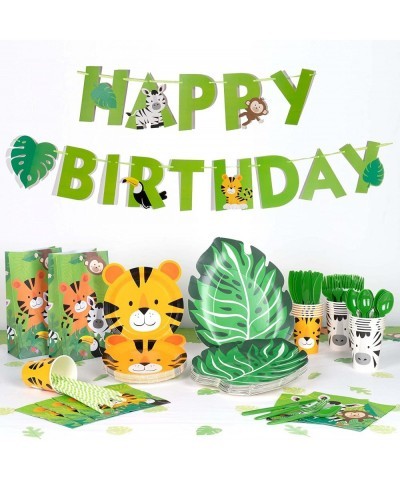 Safari Theme Party Supplies Serve 24 Animal Safari Plates and Napkins Party Supply for Jungle Birthday Decorations Includes S...