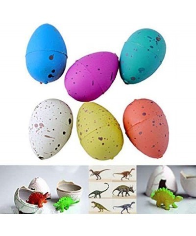 6 Pcs Dinosaur Eggs Toys for Kids Hatch Growing Easter Eggs with Mini Dinosaur Toys Inside Colorful Grow Dino Egg That Hatch ...