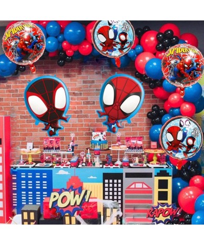 Spidey and His Amazing Friends Foil Balloons Spiderman Birthday Party Balloons Decoration Supplies $19.51 Kids' Party Decorat...