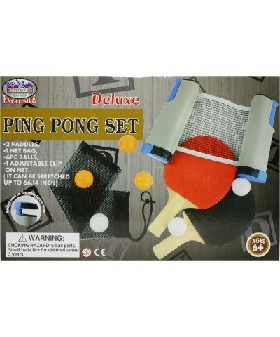 Deluxe Table Tennis (Ping Pong) to Go with Fully Adjustable Net 2 Paddles 6 Balls (3 Orange & 3 White) & Mesh Storage Bag $43...