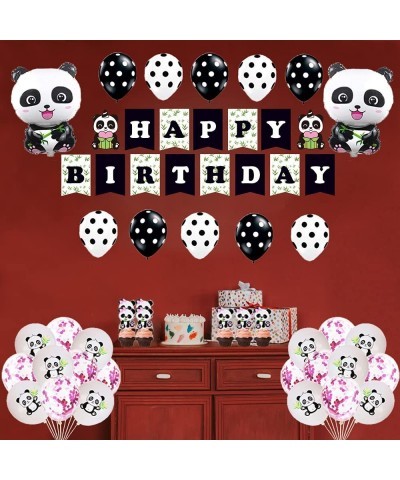 Panda Themed Supplies Panda Birthday Party Supplies Panda Birthday Decorations Including Happy Birthday Banner Panda Plates P...