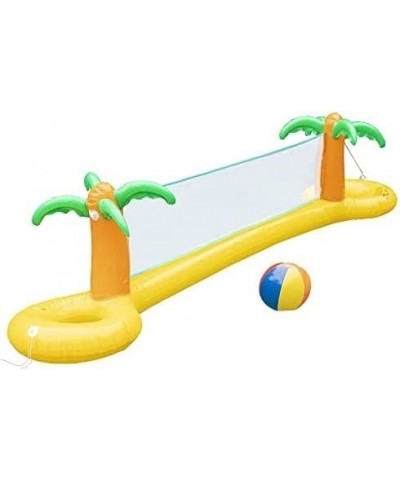 Giant Inflatable Palm Tree Volleyball Net Set w/ Ball - 12 ft Long - Fun Swimming Pool Game for Kids or Adults Outdoor Backya...