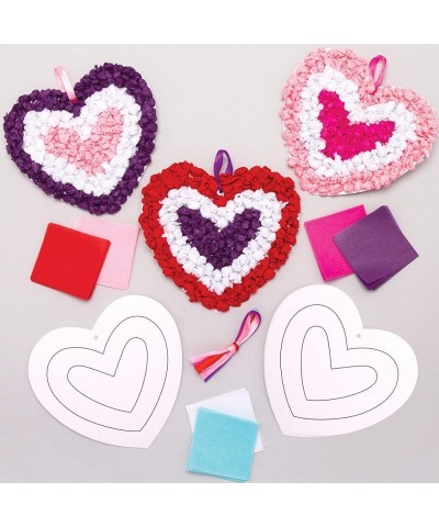 AT365 Heart Tissue Craft Ornament Kits - Pack of 5 Creative Valentine's Day Art and Craft Supplies for Kids to Make and Decor...