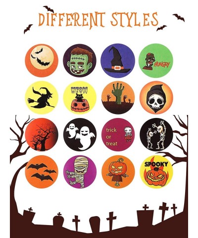 1000PCS Halloween Stickers for Kids Pumpkin Spider Bat Roll Sticker Self Adhesive Gift Wrapping Packaging Envelope Seals Baki...