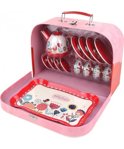 Tea Set for Little Girls Pretend Play Tea Party Set Floral Design Kids Tin Tea Set with Carrying Case (15 Pcs) $44.41 Toy Kit...