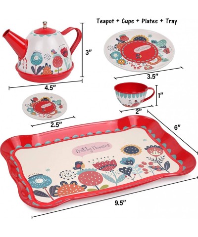 Tea Set for Little Girls Pretend Play Tea Party Set Floral Design Kids Tin Tea Set with Carrying Case (15 Pcs) $44.41 Toy Kit...