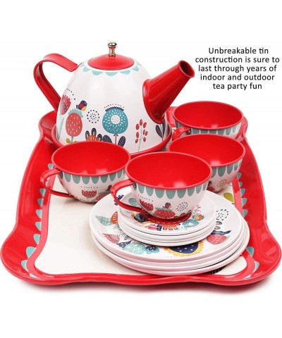 Tea Set for Little Girls Pretend Play Tea Party Set Floral Design Kids Tin Tea Set with Carrying Case (15 Pcs) $44.41 Toy Kit...