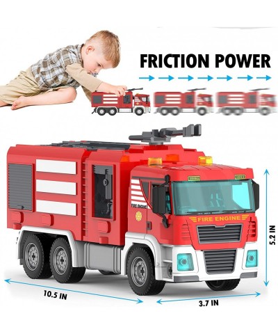 Take Apart Toy Fire Truck Playset - 106 Pcs DIY Fire Engine STEM Building Toys with Drill Push & Go Friction Power Lights & S...